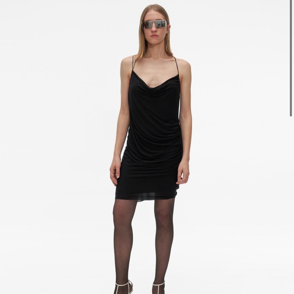 Helmet Lang Black String Dress Large